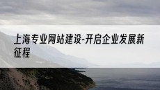 上海专业-开启企业发展新征程-网站建设