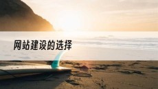 的选择-网站建设