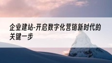 -开启数字化营销新时代的关键一步-企业建站
