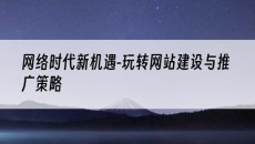 网络时代新机遇-玩转网站建设与推广策略-网站建设推广