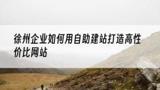 徐州企业如何用打造高性价比网站-自助建站