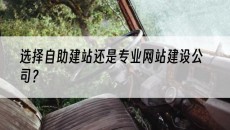 选择还是专业网站建设公司？-自助建站