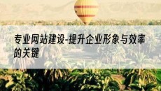 -提升企业形象与效率的关键-专业网站建设