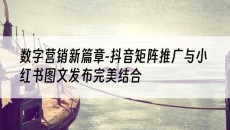 数字营销新篇章-与小红书图文发布*结合-抖音矩阵推广