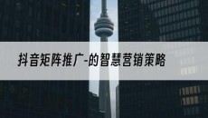 -的智慧营销策略-抖音矩阵推广