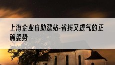 上海企业自助建站-省钱又提气的正确姿势-企业建站