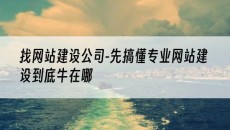 找-先搞懂专业网站建设到底牛在哪-网站建设公司