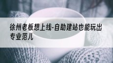 徐州老板想上线-也能玩出专业范儿-自助建站