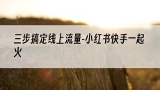 北京三步搞定线上流量-小红书快手一起火-网站建设推广