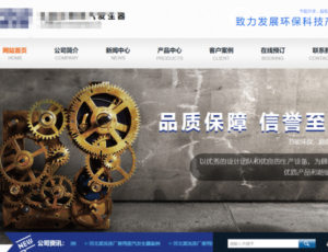 蒸汽环保设备企业建站案例